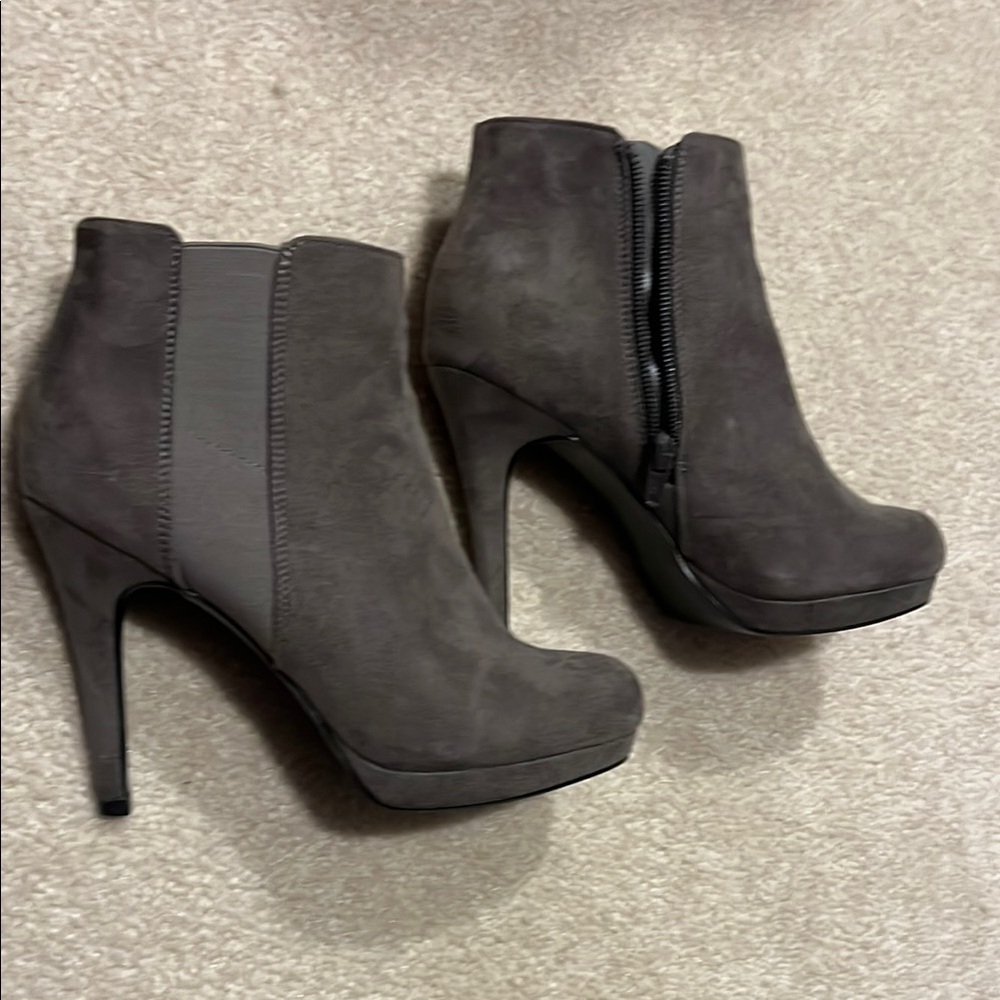 Gray Ankle Boots